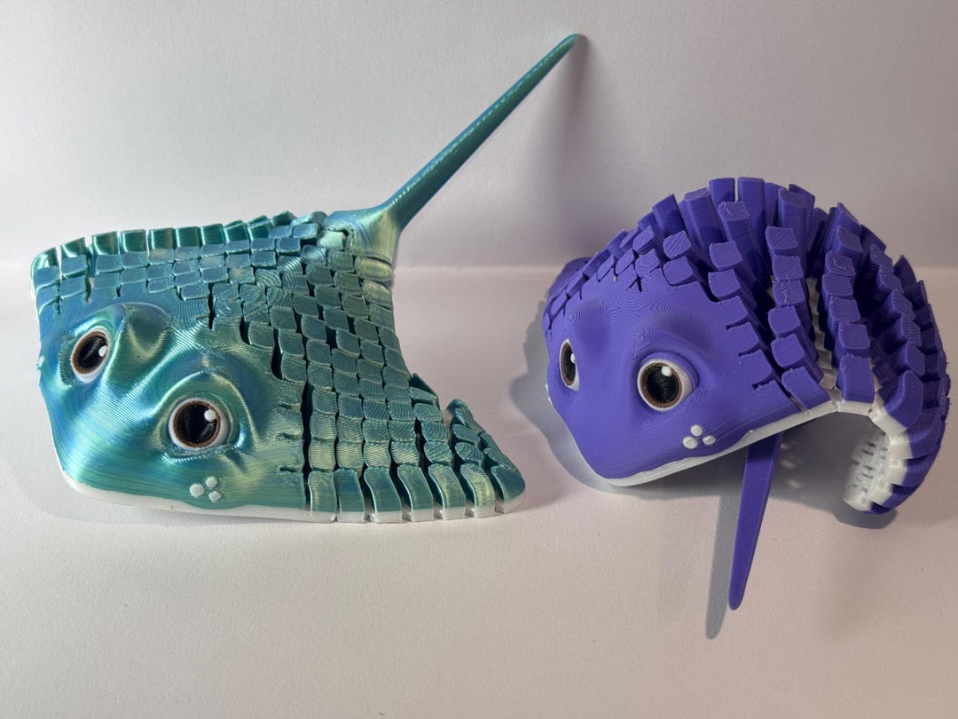 Ray Fidget 3D Printed Manta Ray Fidget Toy - Etsy