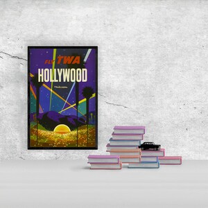 Travel Hollywood via TWA Poster Print
