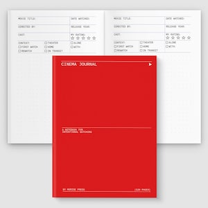 Movie Log Journal – Film & Cinema Watching Logbook | A5 Notebook