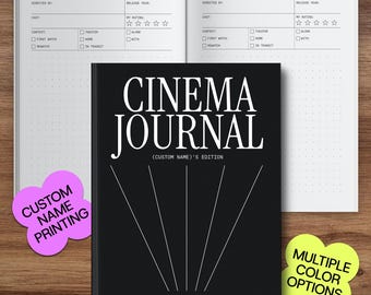 Gepersonaliseerd filmlogboek – logboek film- en bioscoopkijken | Aangepast A5-notitieboekje