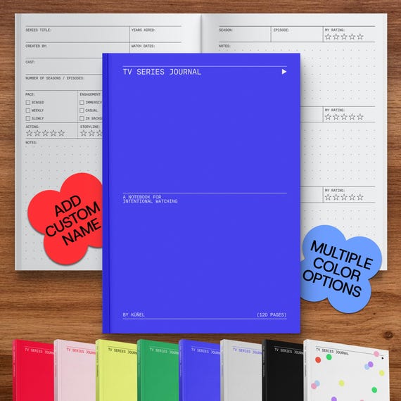 TV Series Journal – TV Show Review Logbook | A5 Analog Watching Journal