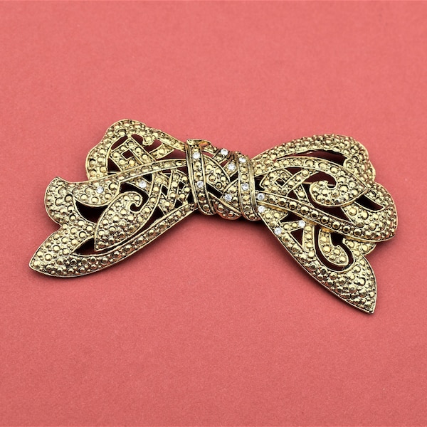 Marcasite Bow Brooch - Etsy