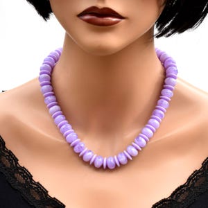 Vintage Purple necklace Chunky Statement Jewelry Lilac collar choker Unique Boho necklace for women
