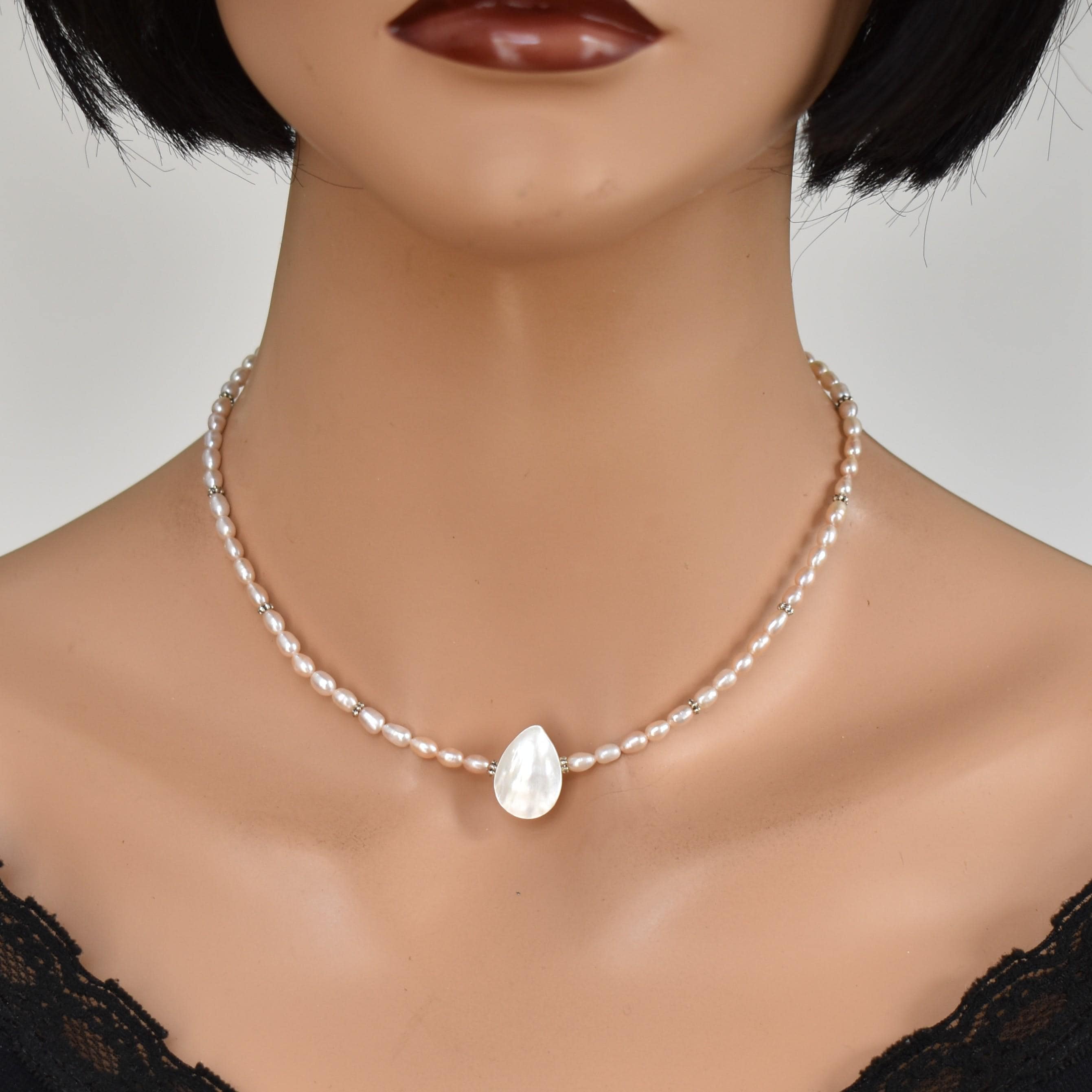 Firstmeet Shiny Flower Collar Necklace With Earrings Set - Acrylic Statement Jewelry, No Gemstone