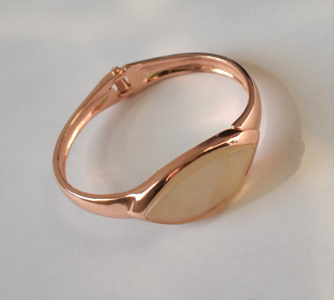 Vintage RLM SOHO Bracelet Rose Gold Open Spring Cuff Statement - Etsy