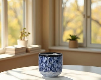 Retro japanische Keramik Teetasse - Minimalistische verdickte Kaffeetasse, Sushi Cafe Trinkgeschirr