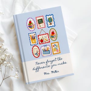 Personalisiertes Tagebuch zur Wertschätzung von Lehrkräften, individuelles Dankeschön-Notizbuch, Geschenk für engagierte Lehrkräfte, Geschenk für Mentoren, Erinnerungsstück zum Schuljahresende