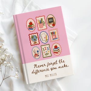 Journal de remerciement personnalisé pour les enseignants, Carnet de notes personnalisé à offrir, Souvenir pour un enseignant qui fait la différence, Cadeau de fin d'année scolaire, Merci enseignant