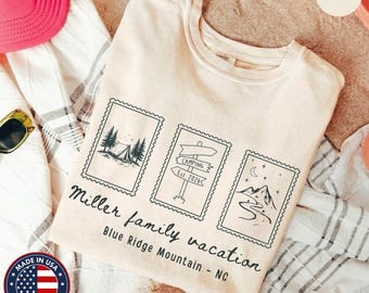 Custom Family Camping Vacation Shirt, Personalized Camp Trip Tee, Matching Family Reunion Shirts, Lake Mountain Camp Crew Gift