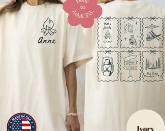 Custom Family Camping Shirt, Personalized Camp Vacation Tee, Matching Family Reunion Camp Shirts, Lake Trip Camp Crew T-Shirt Set