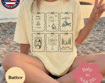 Custom Family Camping Vacation Shirt, Personalized Camp Trip Tee, Lake Cabin Reunion Shirt, Matching Camp Crew Vacation Outfit