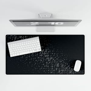 Binary Rain Schreibtischunterlage | Coder Gaming Mauspad