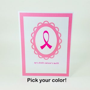 Tarjeta de paciente de cáncer, sobreviviente de cáncer, tarjeta de aliento, trasero de Kick Cancer, tarjeta de apoyo al cáncer, amigo del cáncer, tarjeta para persona enferma,