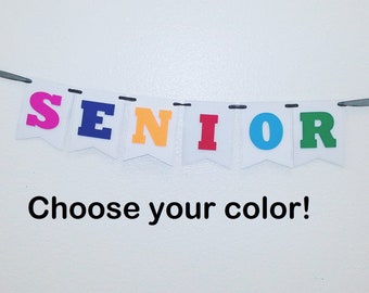 Senior Banner, Photo Prop, Senior Portrait Banner, Choose your Color Banner, High School Senior Banner, Personalized Banner, Photographer