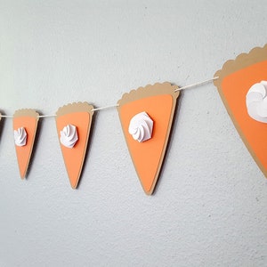 Pumpkin Pie Banner, Fall Decor, Thanksgiving Side, Dessert Garland, Autumn Banners, Cute Pie Decor, Thanks Giving Decoration, Pastry Bunting