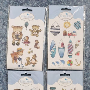 クリアスタンプ、テディベアスタンプ、セールスタンプ、猫スタンプ、動物スタンプ、クラフトスタンプ、サマースタンプ、サーフボード、ジンジャーブレッド、サマースタンプ