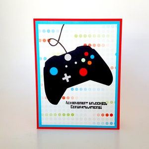 Carte de jeu vidéo, Carte de joueur, Carte pour joueurs, Carte de contrôleur, Carte de console de jeu, Carte d’anniversaire de joueur, Carte d’anniversaire de joueur vidéo, Pagaie