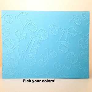 Bicycle Cards, Bike Card, Bicycle Embossed Card Set, Two Wheeler, Bike Rider, Bicyclist Gift, Cyclist, Bicycle Thank You Card, Mountain Bike