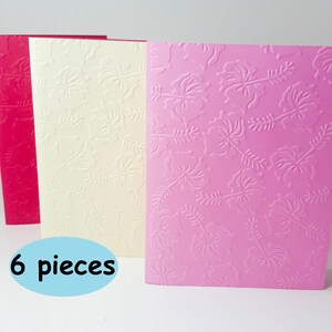 Hibiskus Karte, Hibiskus Geprägte Karte, Geprägte Blumen, Geprägter Hibiskus, Gumamela Blume, Rose Mallow, Florale Karte, Hibiskus Briefpapier