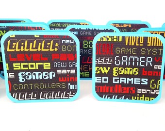 空白カード、正方形カード、3x3カード、ゲーマーカード、ゲームシステム、ビデオゲームカード、コンピュータカード、ゲームギークのメモカード、ゲーマータグ、ビデオタグ