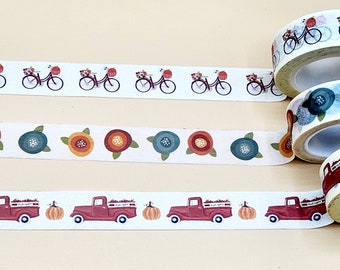 thumbnail image 2 of Echo Park Pumpkin Truck Washi Tape - 1/2 Inch X 15 Feet Decorative Craft Tape In Fall Colors 2 of 13