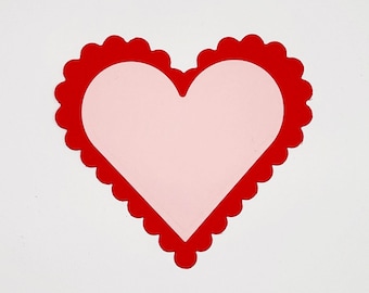 Valentine Hearts, Hearts Die Cuts, Hearts Embellishment, Valentine Notes, Scalloped Hearts, Large Hearts Die Cut, Heart Cut Outs, Heart Note