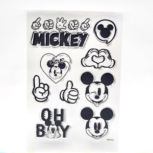 Sello de Mickey Mouse con licencia oficial, sellos de Disney, sello de manos de Mickey, sellos transparentes de Mickey, sello de cara de Mickey, amor de Mickey, amor de Disney