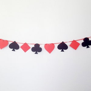 Suits Banner, Game Night Banner, Game Night Garland, Speelkaarten Banner, Speelkaarten Garland, Poker Night Banner, Vegas Wedding Decor