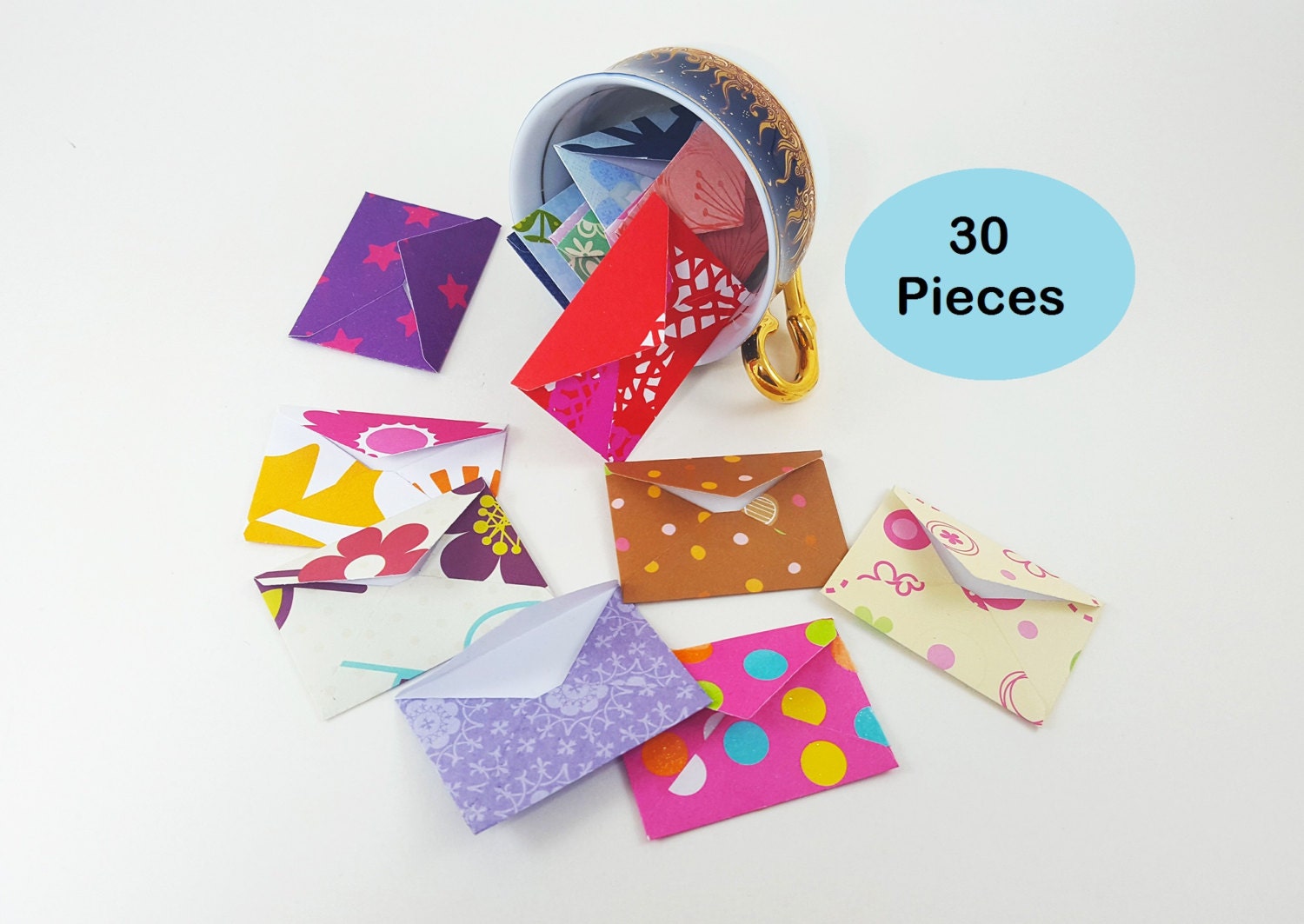 Mini Envelopes, Tiny Envelopes, Small Envelopes, Set of Tiny Envelopes ...
