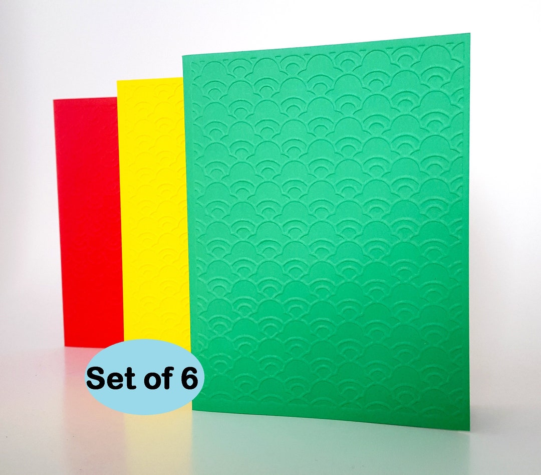 Scallop Cards, Embossed Scallop Cards, Asian Scallops Pattern, Scallops