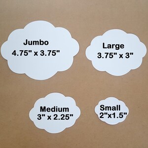 Cloud Die Cuts, Cloud Cut Outs, Cardstock Clouds, Paper Clouds, Cut Out ...