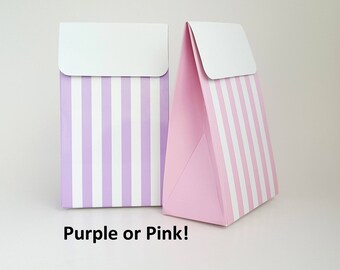 Treat Boxes, Party Treat Box, Party Treat Boxes, Party Favor Boxes, Favor Bags, Pink Favor Box, Purple Favor Box, Birthday Favor Box, Shower