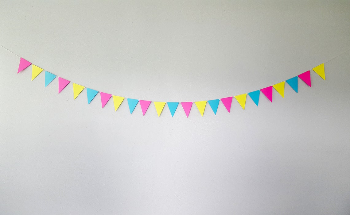 Triangle Banner Triangle Pennant Banner Party Banners Etsy