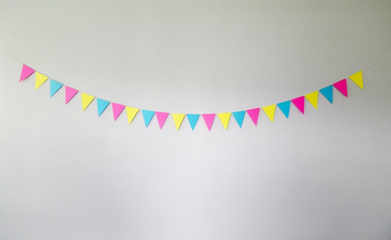 Triangle String Banner Triangle Banner, Triangle Pennant Banner, Party Banners, Triangle ...