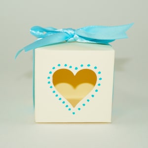 Favor Box, Heart Treat Box, Wedding Favor Box, Party Box, Place Holder Box, Heart Window Box, Treat Containers, Gift Boxes, Valentine Boxes image 1