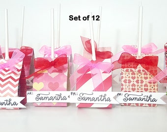 Valentine Lollipops, Lollipop Covers, Valentine Lollipop Covers, Valentine Giveaways, Valentine Gifts, School Treats, Valentine Party Favors