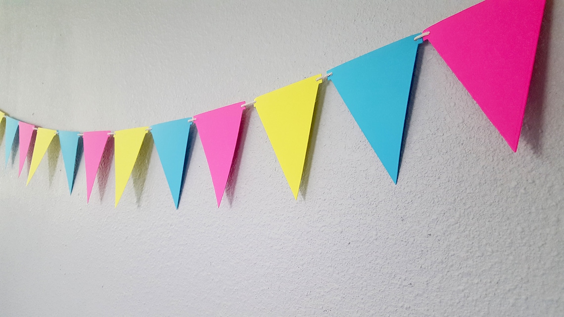 Triangle Banner Triangle Pennant Banner Party Banners Etsy