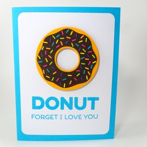 Berliner Karte, Donut Liebeskarte, ich liebe dich Karte, süße Karte, Gebäck Donut Liebhaber Karte Schokolade Zuckerguss Baker-Karte, Donut-Karte, Karte