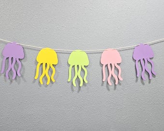 Jellyfish Banner, Under the Sea Party Decor, Tentacles, Jellyfishing, Box Jelly, Bottom of the Sea
