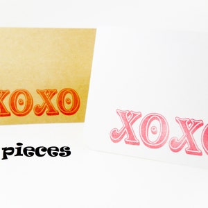 XOXO Karte, Umarmungen und Küsse Karten, XOXO-Hinweis-Karten-Set, Liebeskarte, Umarmungen Küsse Karte, XOXO Memo Karte, Xoxo Briefpapier, Hugs & Küsse Karten