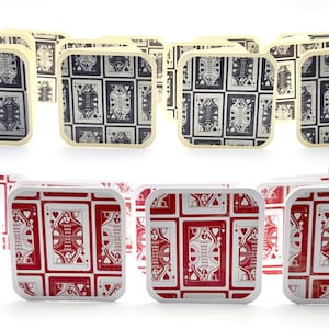 トランプ文具、ハートの女王ミニカード、ポーカー文具、カードプレイヤーミニカード、クイーンギフトタグ、ゲームナイトカード、デイムカード