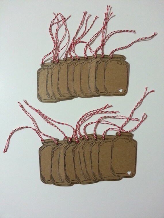 Jar Tags Wedding Favor Tags Mason Jar Tags Gift Tags Kraft Etsy