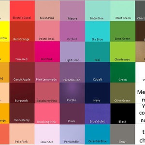 Puede incluir: Una carta de colores con 48 muestras de colores diferentes, incluyendo tonos de rojo, azul, verde, amarillo, rosa, morado, naranja, marr&oacute;n y gris. La carta est&aacute; etiquetada con el nombre de cada color.