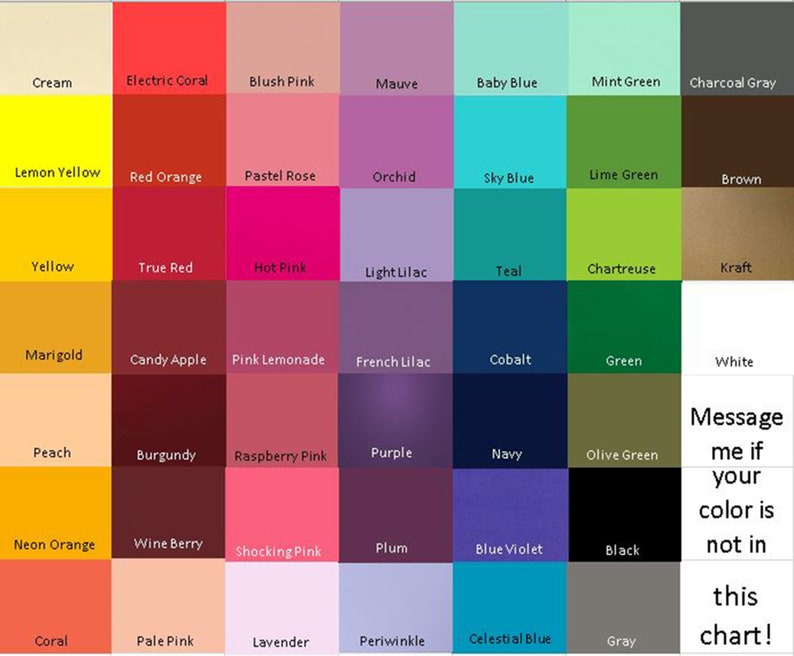 Puede incluir: Una carta de colores con 48 muestras de colores diferentes, incluyendo tonos de rojo, azul, verde, amarillo, rosa, morado, naranja, marr&oacute;n y gris. La carta est&aacute; etiquetada con el nombre de cada color.