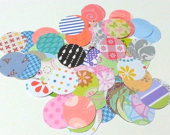1 1/2 Inch Circles, Scrapbooking Circles, Die Cut Circles, Party Mix Circles, Scrapbook Circles, 1.5 inch circles, Pretty Circle  Papers