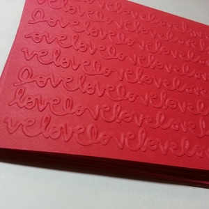 Amor embossed tarjetas en blanco, tarjetas de amor rojo, tarjetas de notas de amor, tarjetas de amor, tarjetas de amor en blanco, tarjeta de amor, tarjeta de amor, papelería de amor