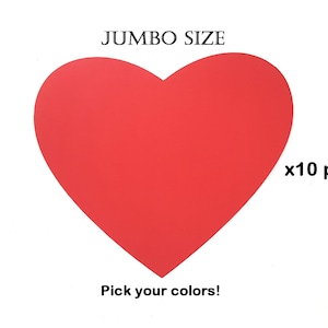 Jumbo-harten, jumbo-papieren harten, extra grote kartonnen harten, Valentijnsdecor, gigantische harten, gigantisch papieren hart, enorme harten gestanst, groot