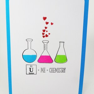 Tarjeta de Química, Usted + Yo - Química, Tarjeta de Química del Amor, Tarjeta de Amor Geeky, Tarjeta de Química Geek, Tarjeta de Socio de Laboratorio, Tarjeta Química Valentine