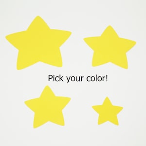 Die Cut Stars, Cut Out Stars, Rounded Stars, Round Corner Stars, Die Cut Cardstock Stars, Star Embellishments, Paper Stars, Large Star Paper