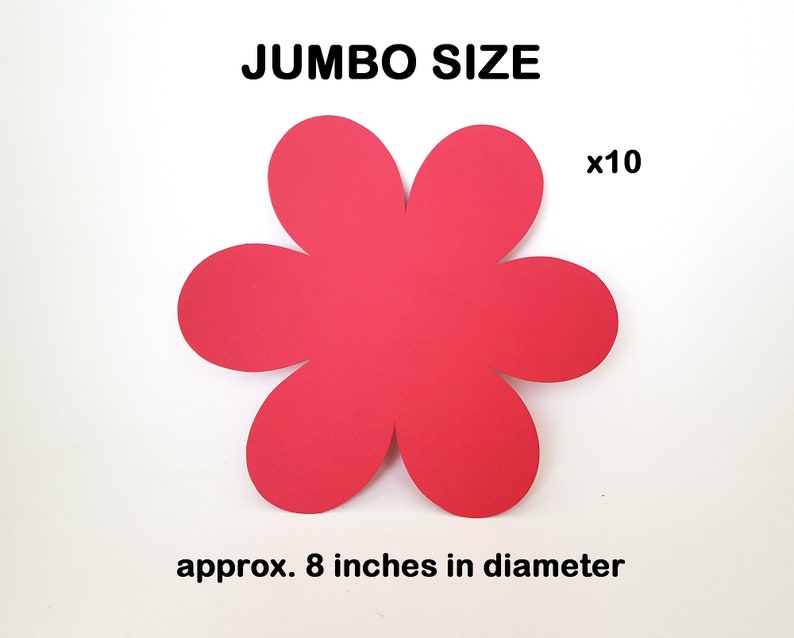 Jumbo Flowers, Jumbo Paper Flowers, Extra Large Cardstock Flower, Floral Decor, Giant Flowers, Giant Paper Flowers, Huge Flowers Die Cut image 1